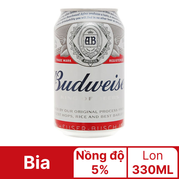 Bia Budweiser 5 Mỹ Lon 330ml