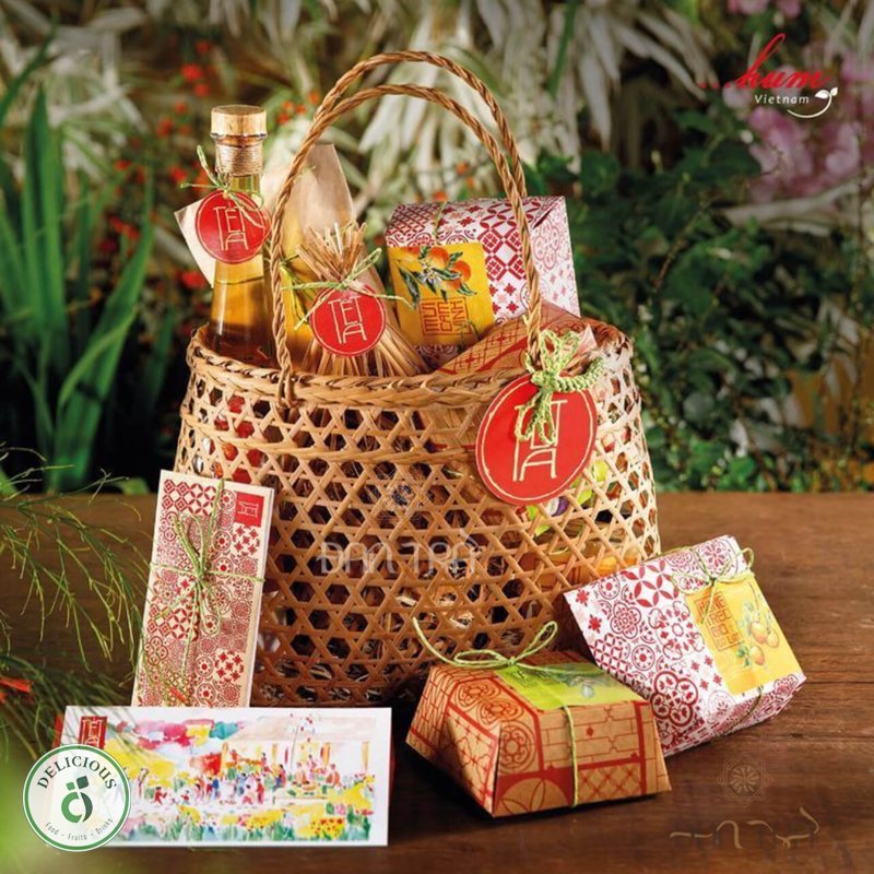 Bánh kẹo làm quà Trung thu - Trà làm nền cho bánh