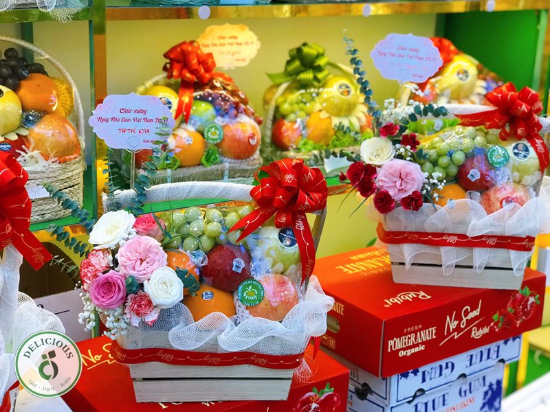 Giỏ trái cây Trung thu - Nhóm quả trụ: bền, nặng tay, đẹp mã