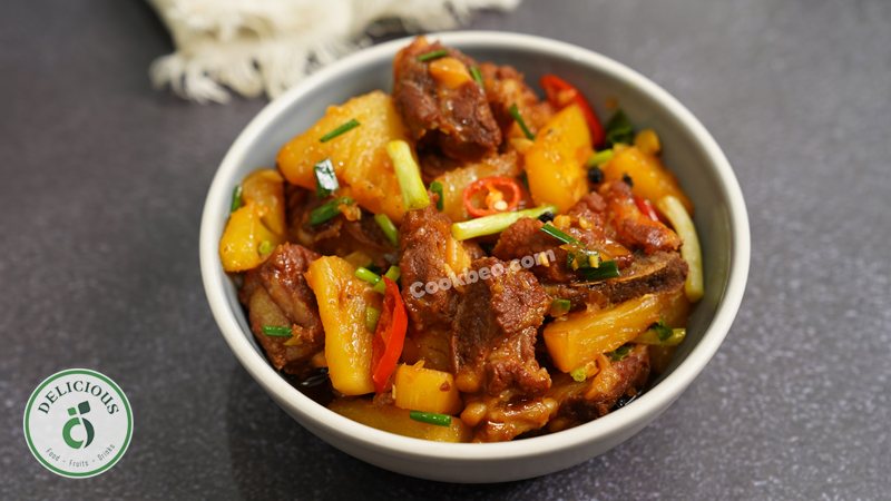 Kho sườn non - Ướp sườn: tỷ lệ khoảng, không cần cân